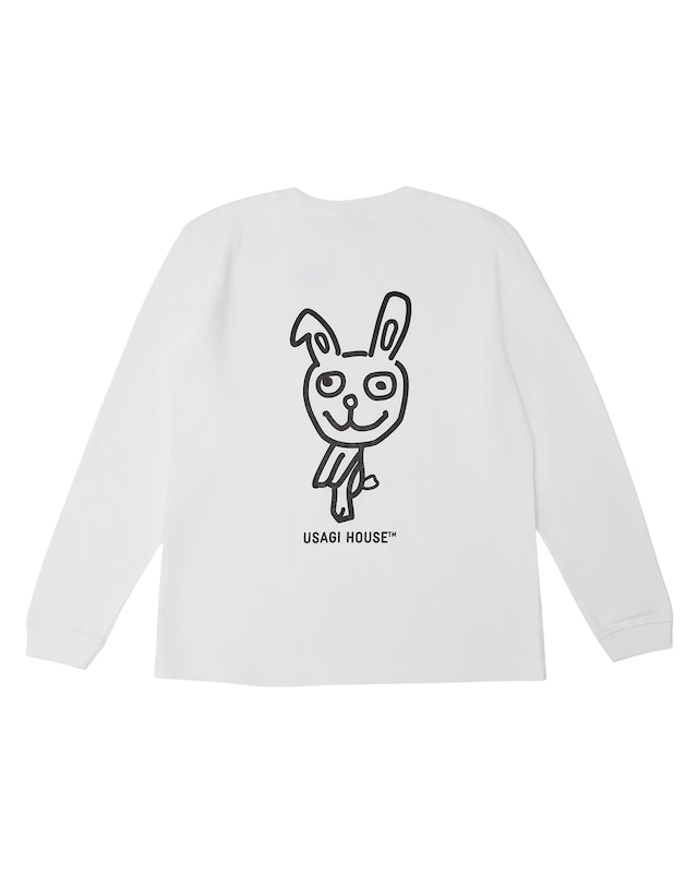 USAGI LONG SLEEVE TEE WHITE USAGI LONG SLEEVE TEE WHITE