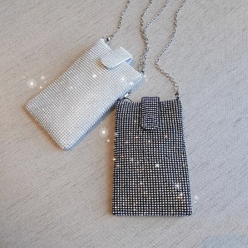 スマホショルダー レディース バッグ 鞄 かばん ショルダーバッグ スマホポーチ コンパクトバッグ 斜め掛けバッグ 肩掛けバッグ ミニバッグ ポシェット チェーン ラインストーン ミニバッグ おしゃれ