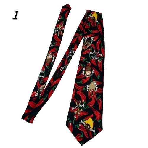 ルーニー・テューンズ★ネクタイ２本セット 中古】90s Looney Tunes Neck Tie Polyester ルーニーテューンズ