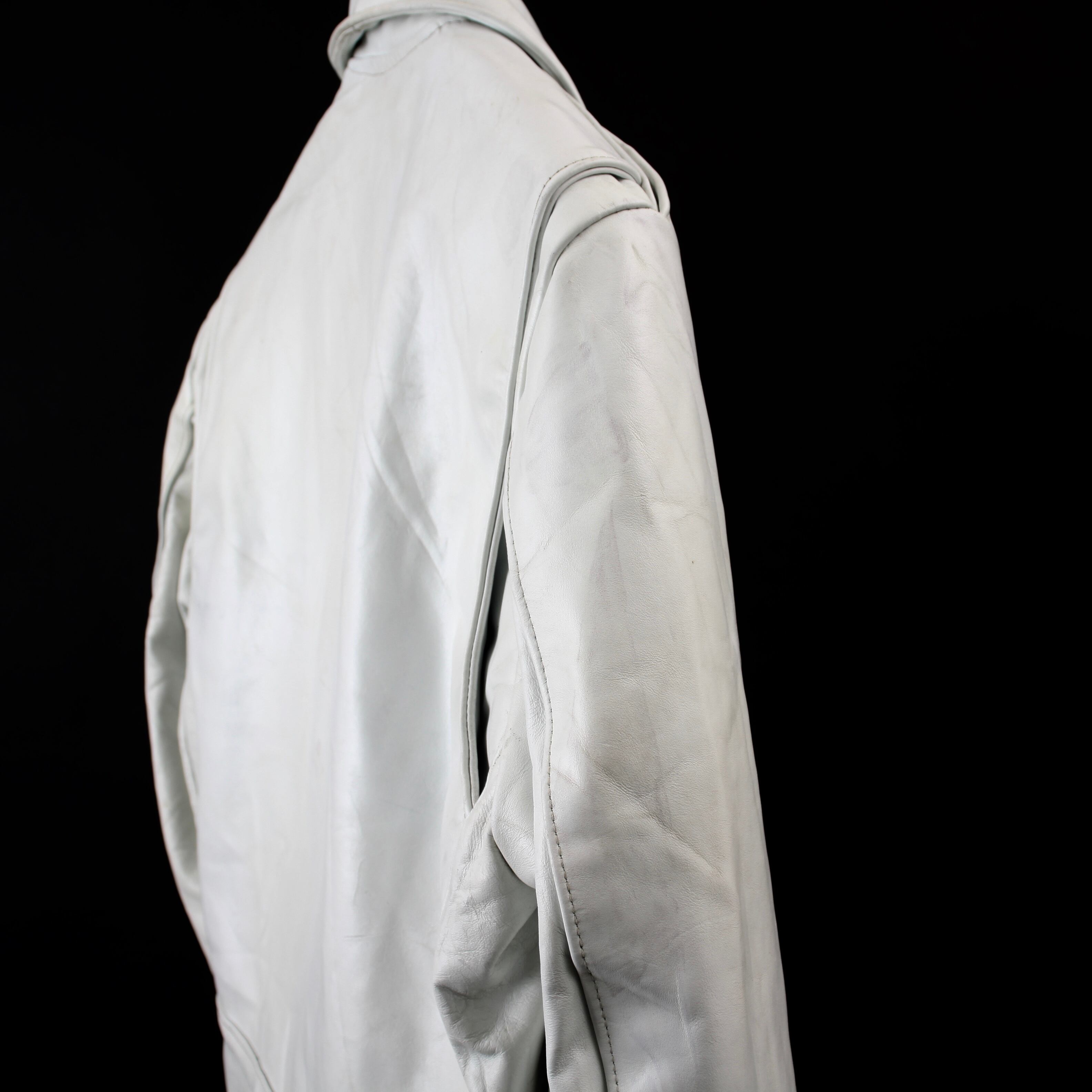 0289. 1980's white double riders jacket from Excelled 80s 80年代