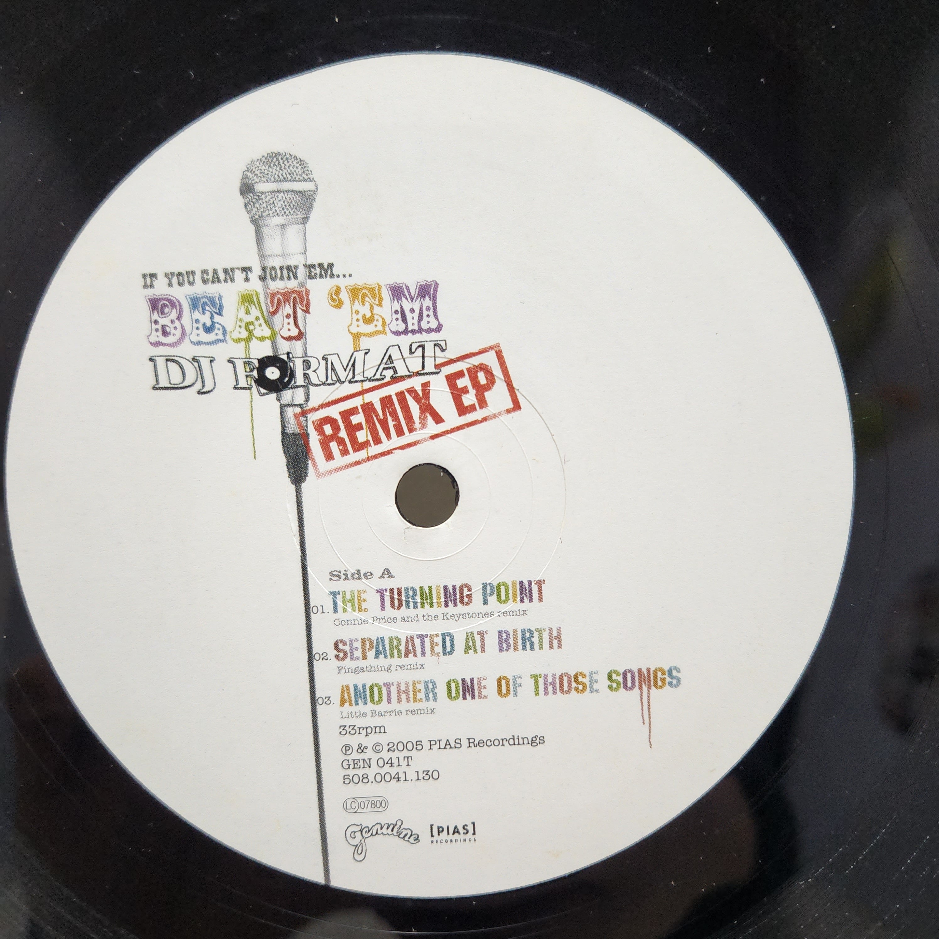 DJ Format / If You Can't Join 'Em... Beat 'Em Remix EP [GEN 041T, 508.0041.130] - 画像3