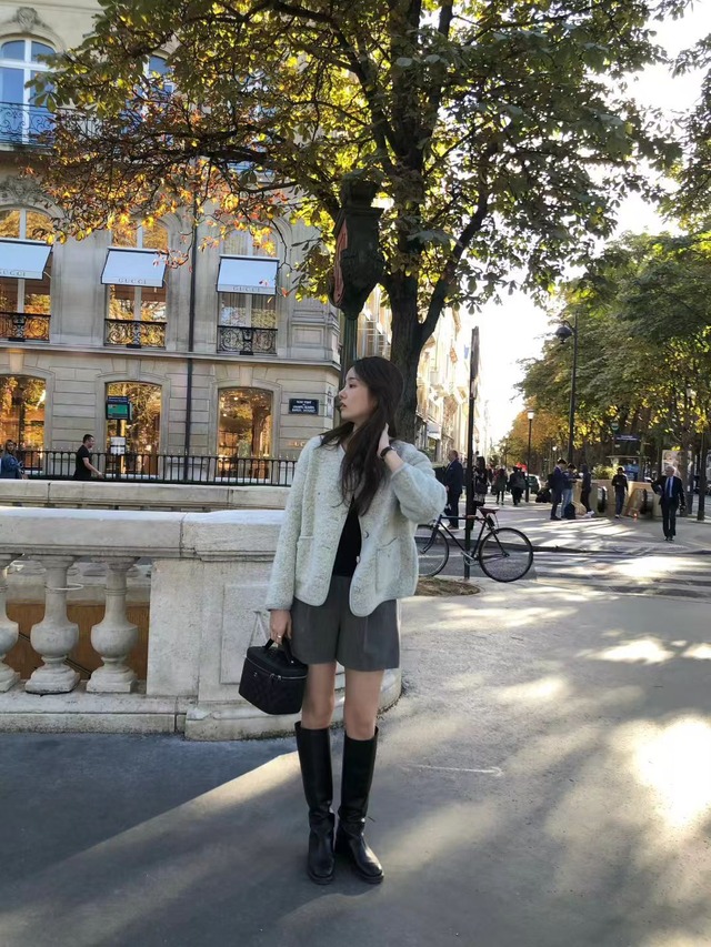 (OUNCE) alpaca boucle tweed jacket /2color