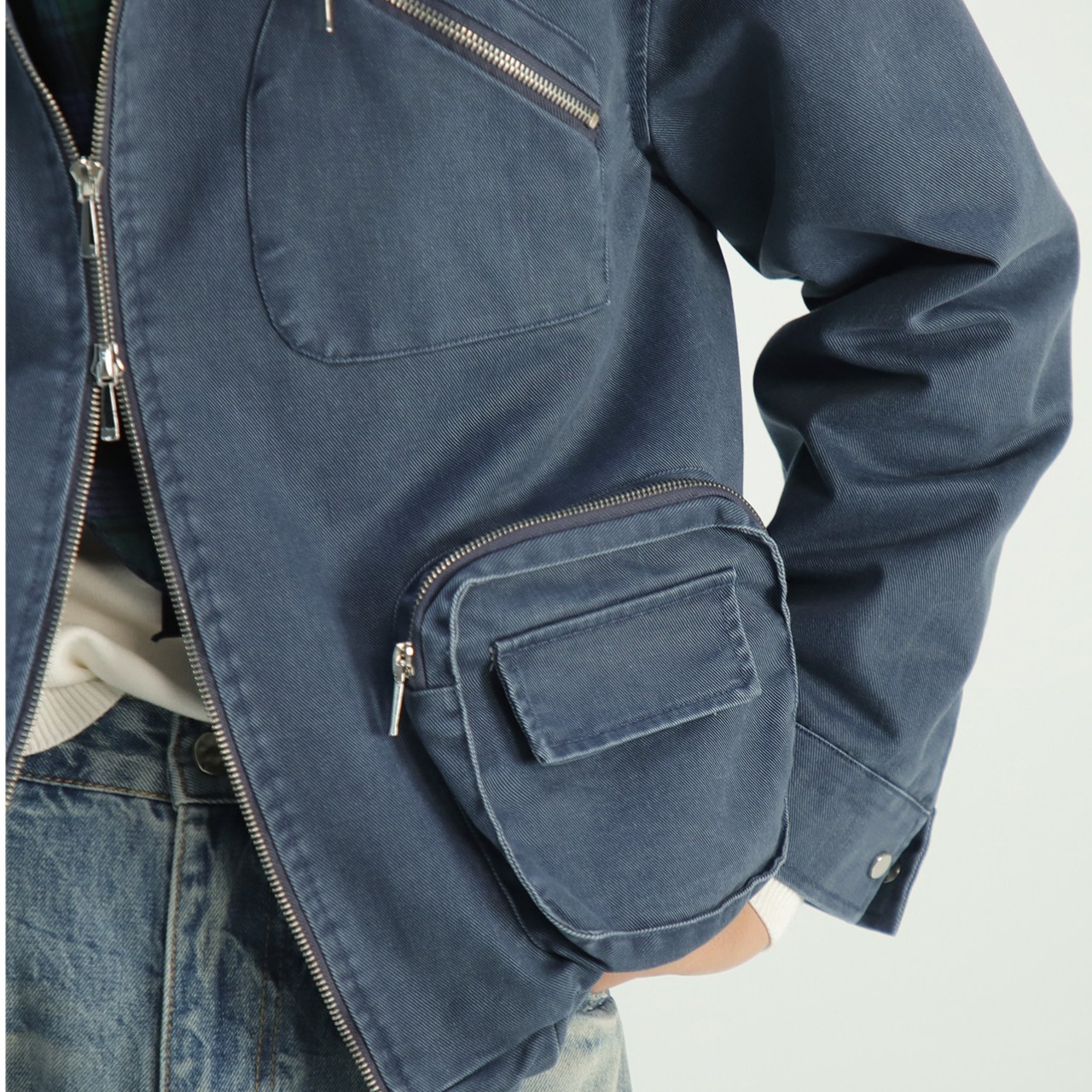 スタンドカラー マルチポケットジップブルゾン 　TB1854・画像10