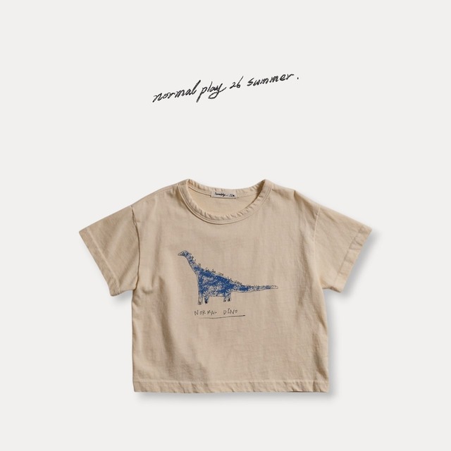 《即納》送料無料【normal play】Dino Print Half Sleeve Tee