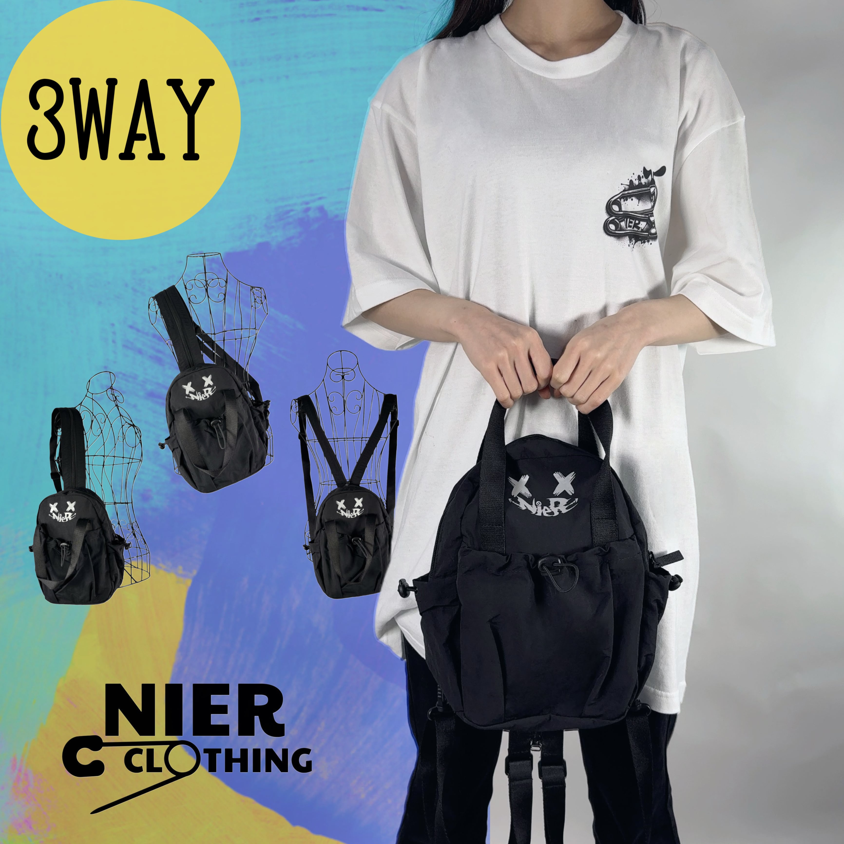 3WAY COMPACTバックパック【FACE】 | NIER CLOTHING