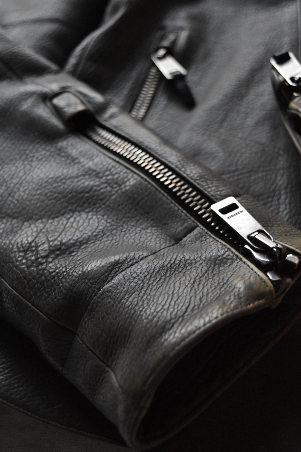 "JIL SANDER" 2009 leather rider's jacket by Raf simons