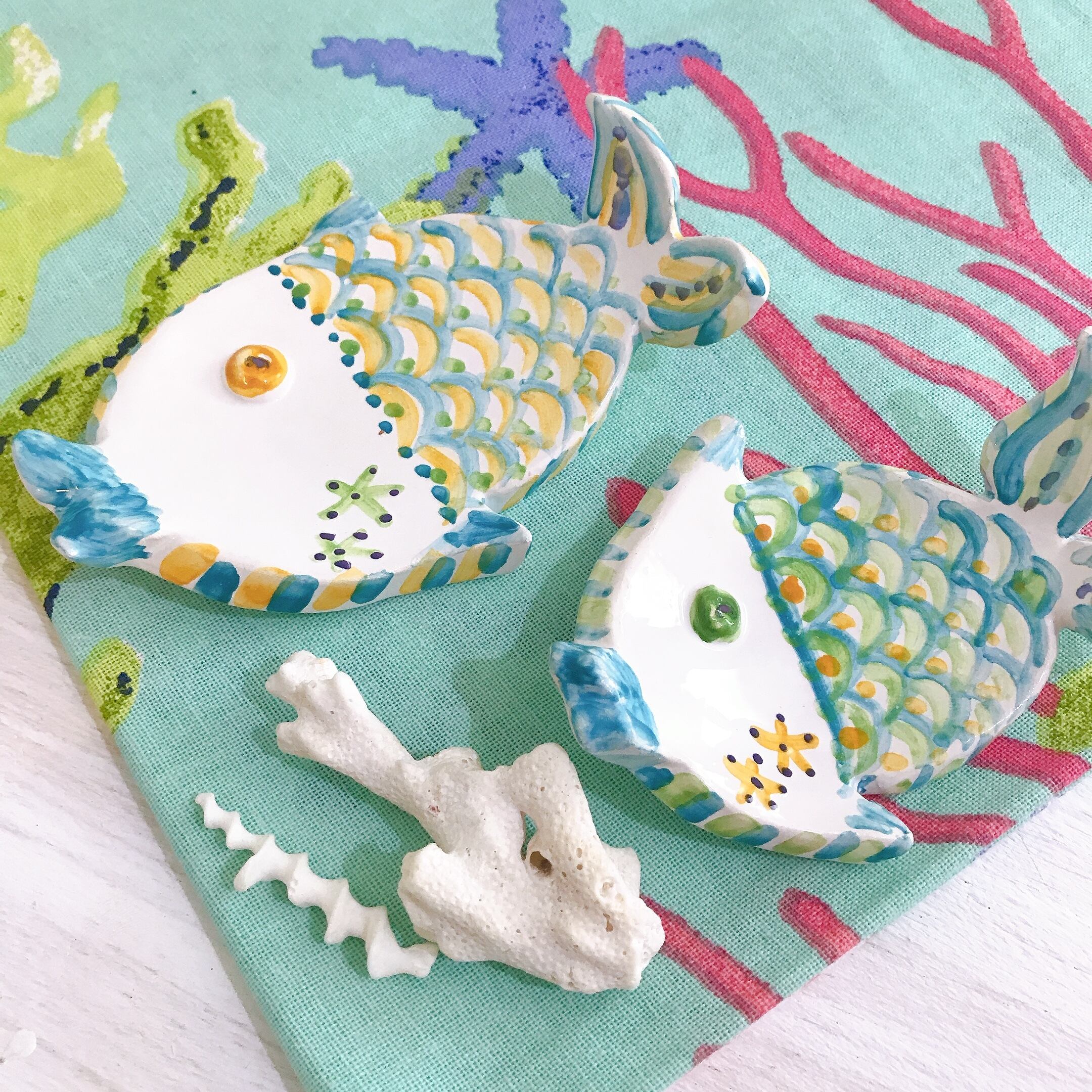 魚 絵皿 3枚セット スペイン