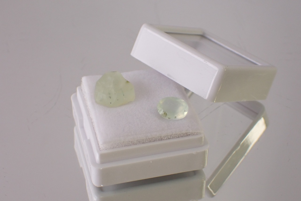 【原石セット】プレナイト　1.12ct/4.36ct　[D7-56]