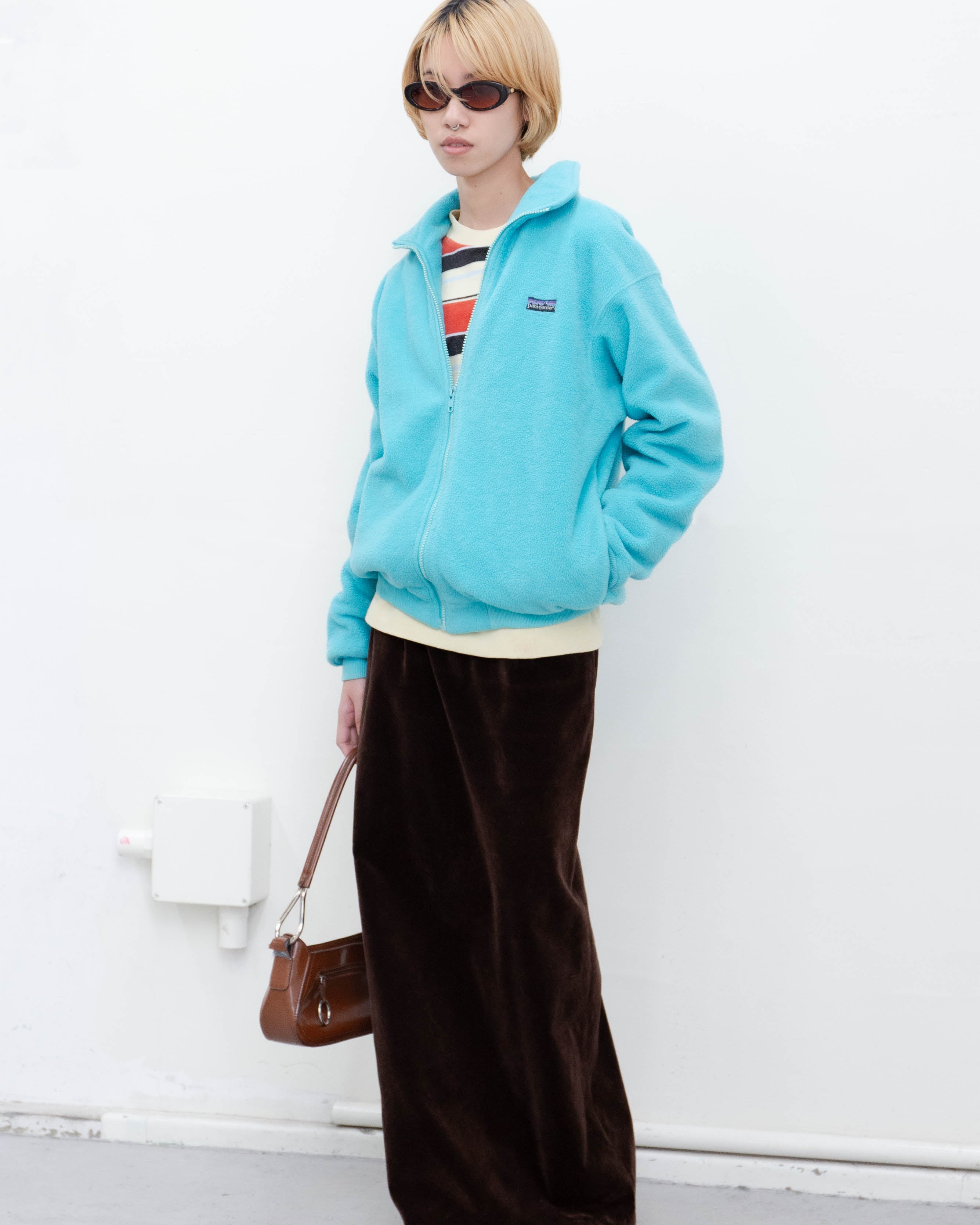 1980-90s Patagonia - retro fleece full-zip jacket / made in USA