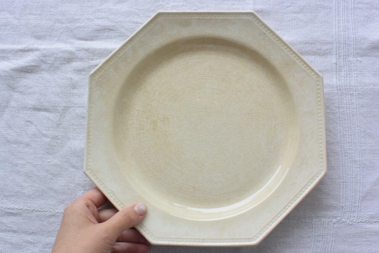 クレイユモントロー 20cm オクトゴナル プレート フランスアンティーク no.1 MONTEREAU クレイユモントロー オクトゴナル フランス