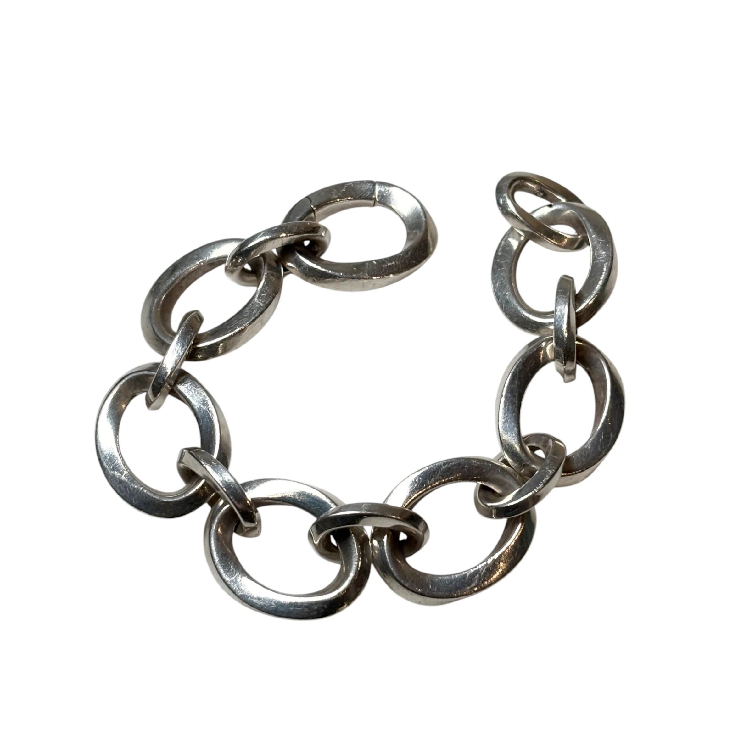 A&G silver multi link bracelet | NOIR ONLINE