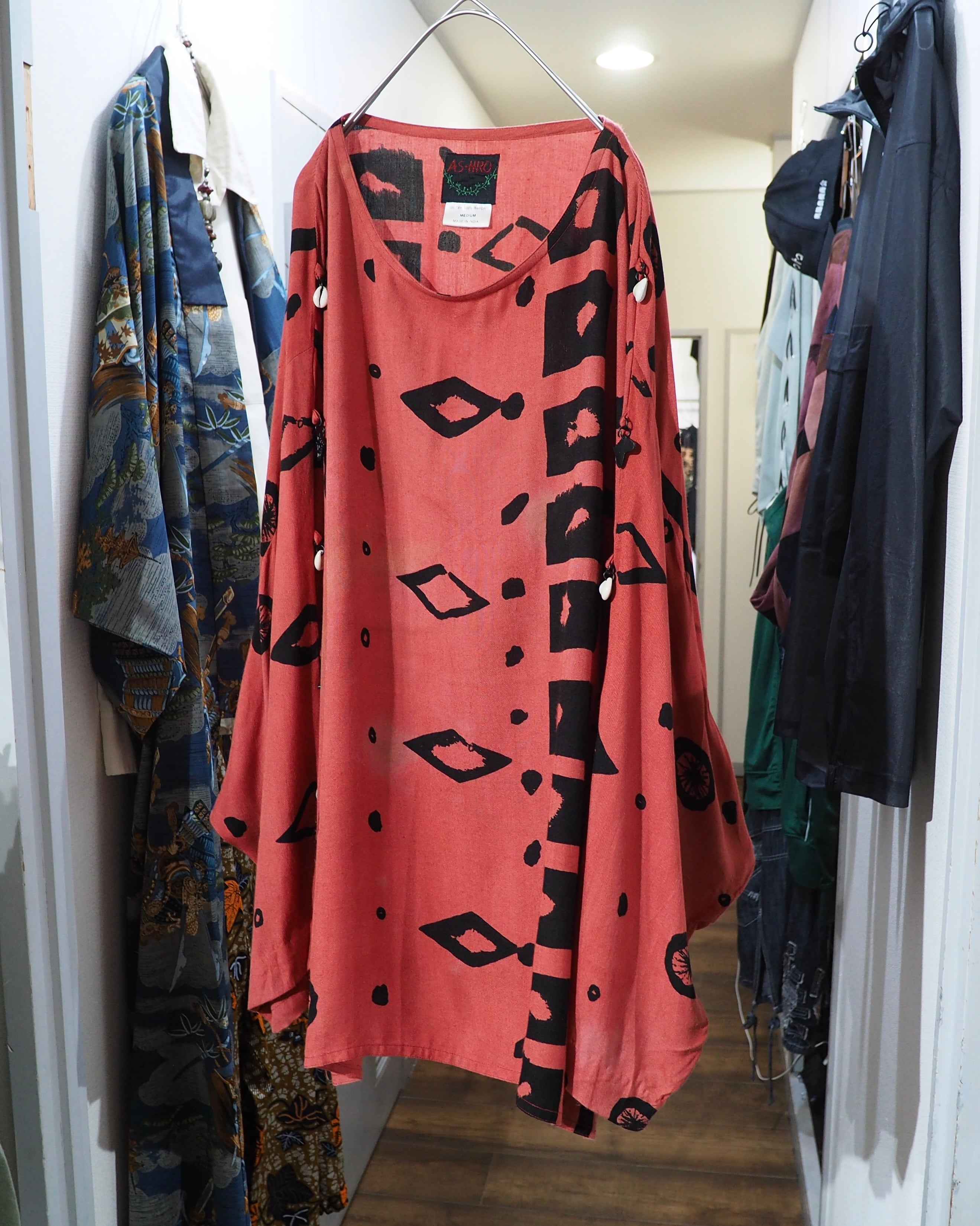 Poisonous Ethnic patterns × Charm custom vintage loose Dolman Sleeve Tee