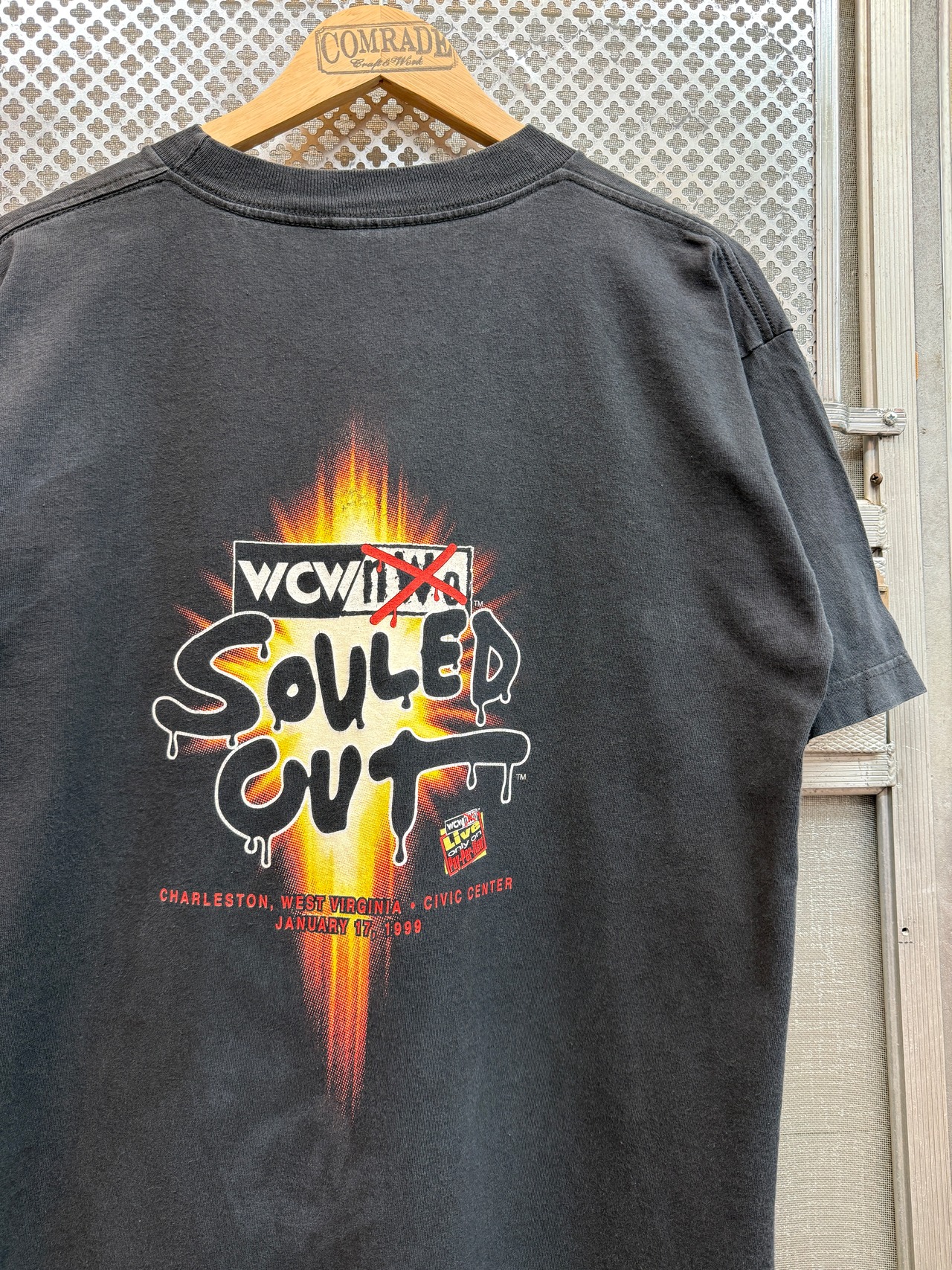90s  WCW Souled Out 1999 / WCW Official U.S. FABRIC・画像3