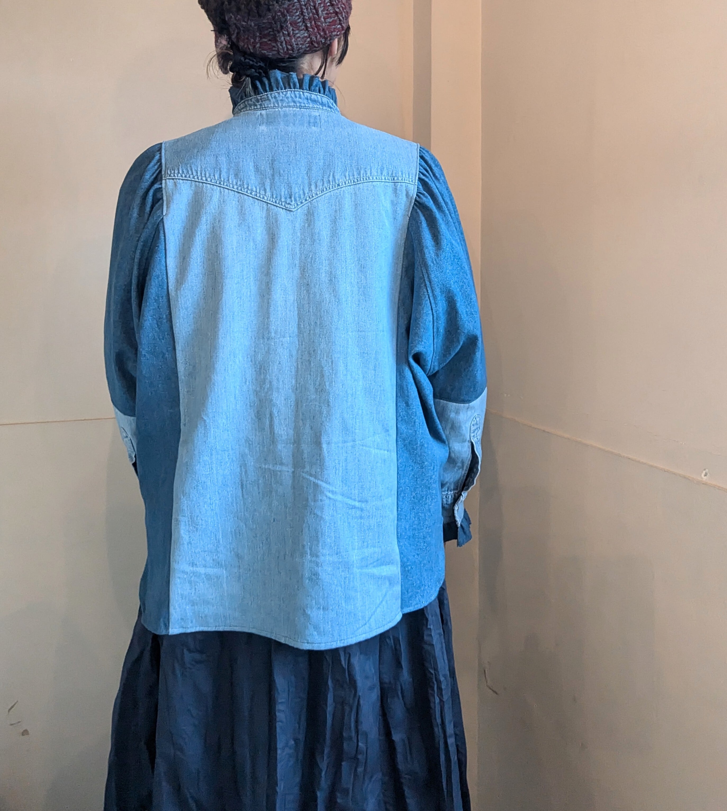 REHERSALL ］リハーズオール / デニムフリルシャツ / BLUE / アソート  