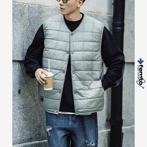 Quilted snap button vest 1533
