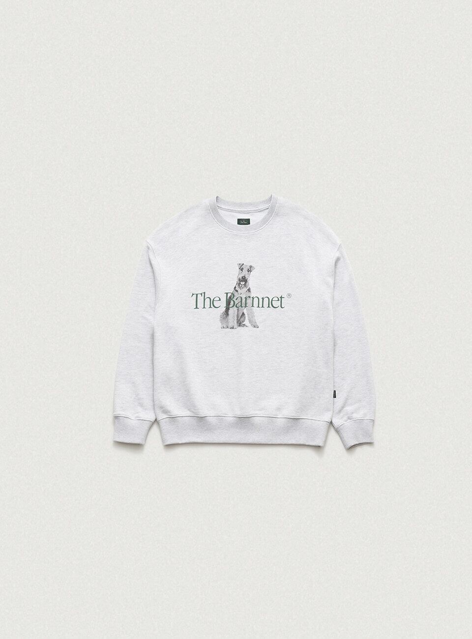 The Barnnet 韓国 スウェット トレーナー 刺繍 ライトグレー The Barnnet 韓国 スウェット トレーナー 刺繍 ライトグレー The