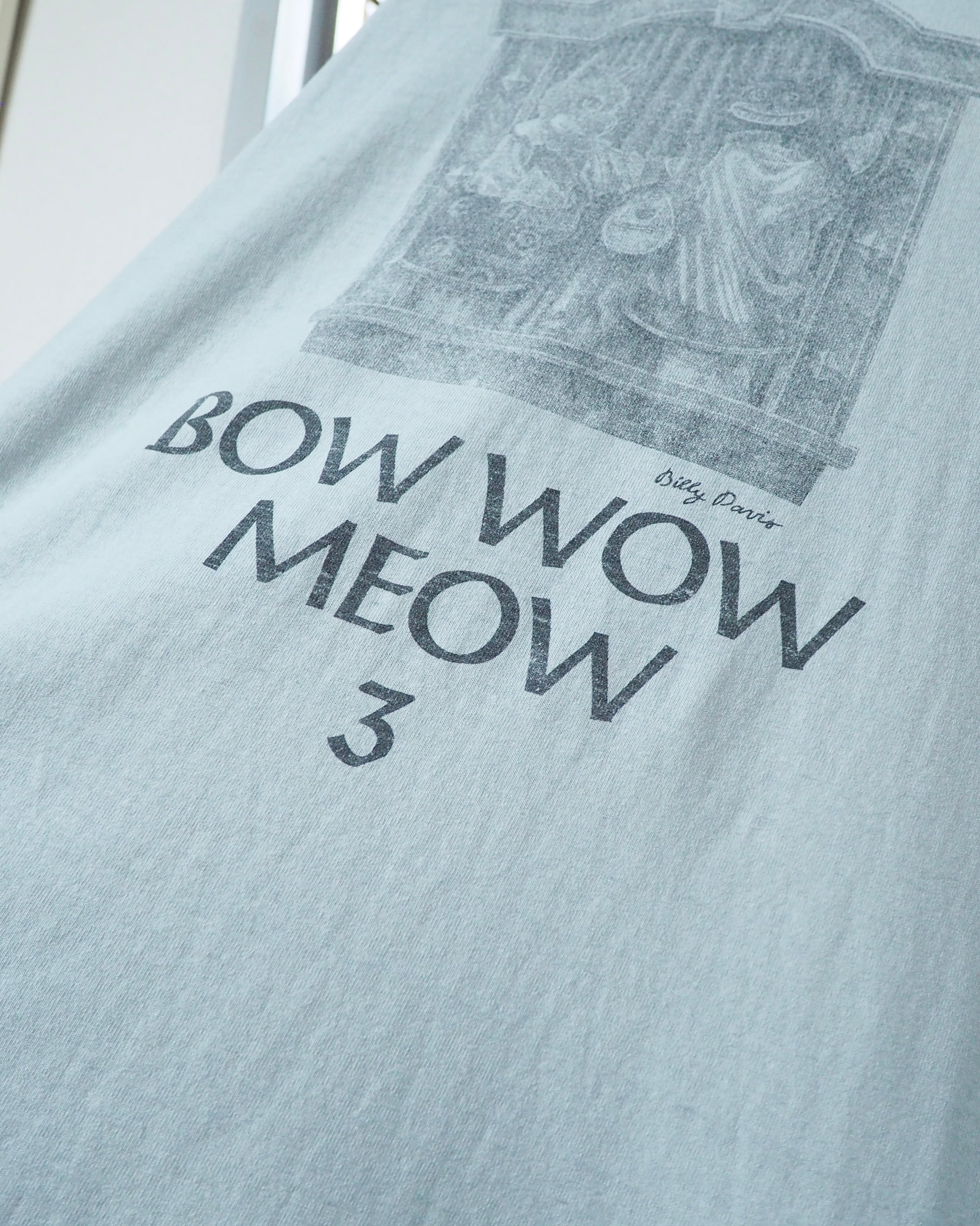 1990s " BOW WOW MEOW " printed vintage SS Tee (Made in USA)