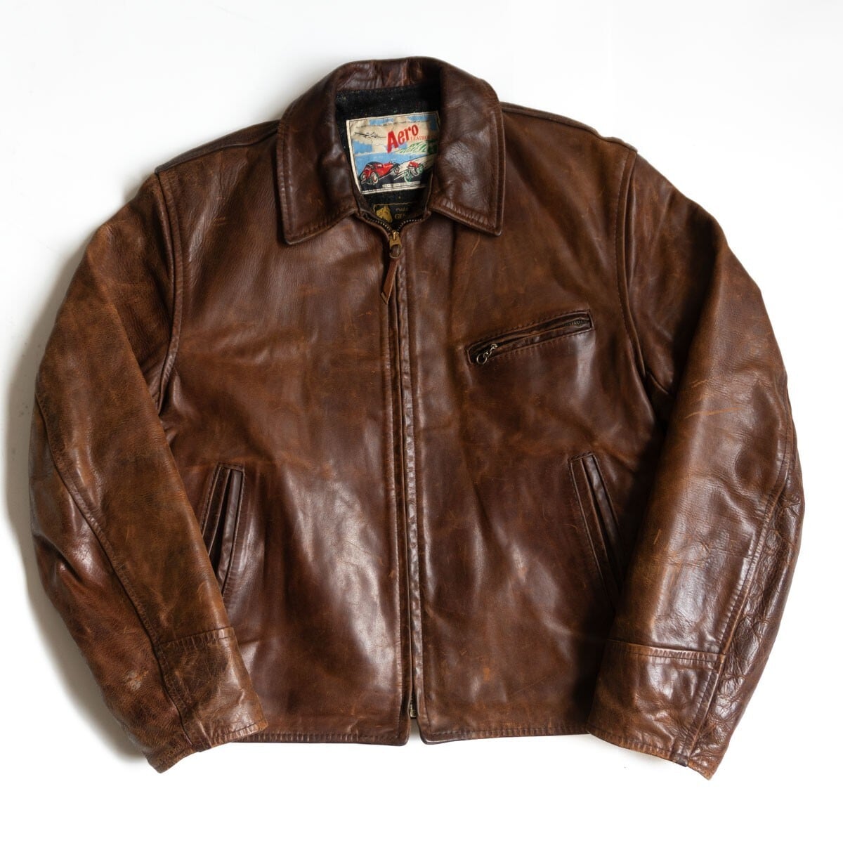 雰囲気抜群】HAROLD'S GEAR【レザー モーターサイクルコート】M ダーク