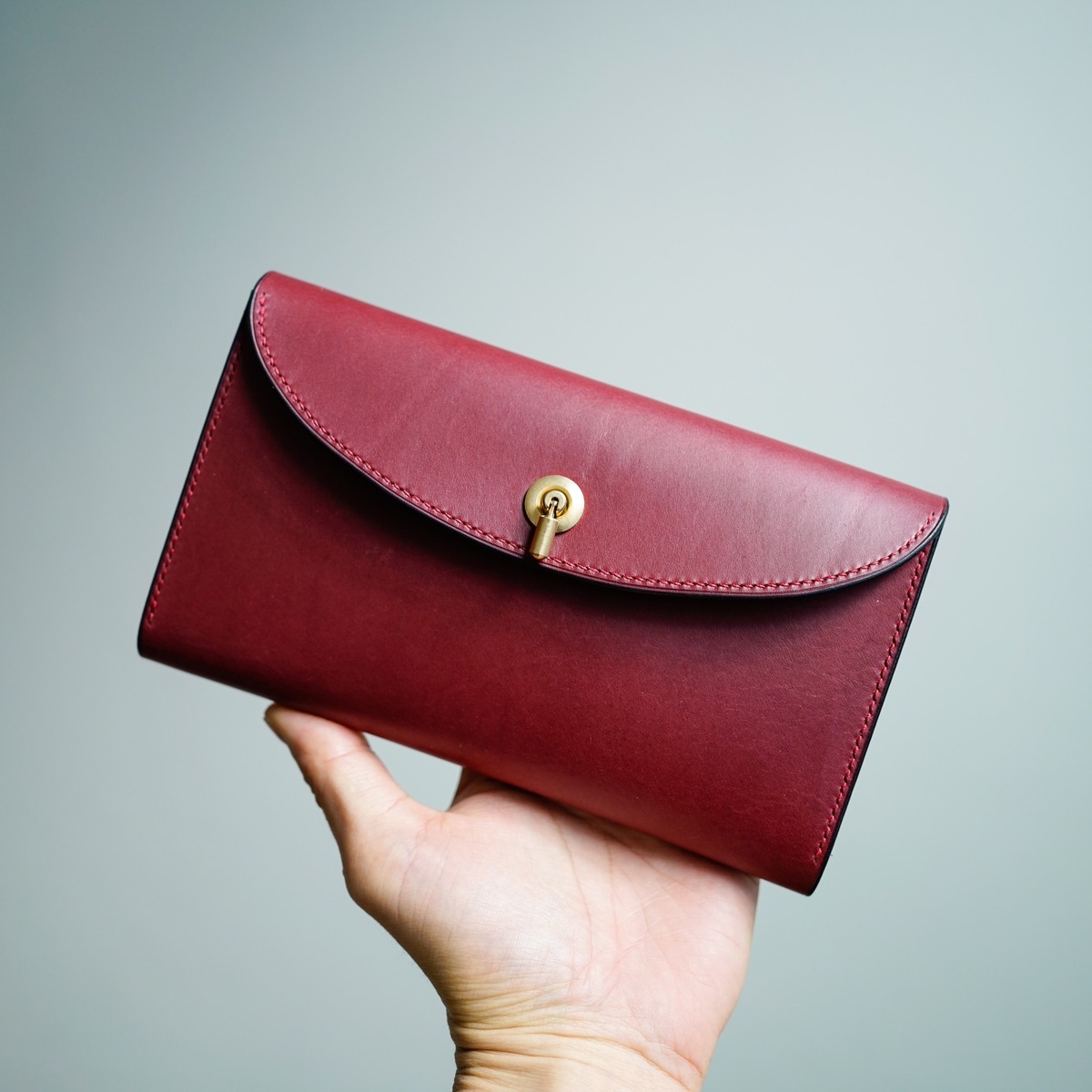 flap long wallet [ wine ] フラップロングウォレット 長財布 | STOCK 