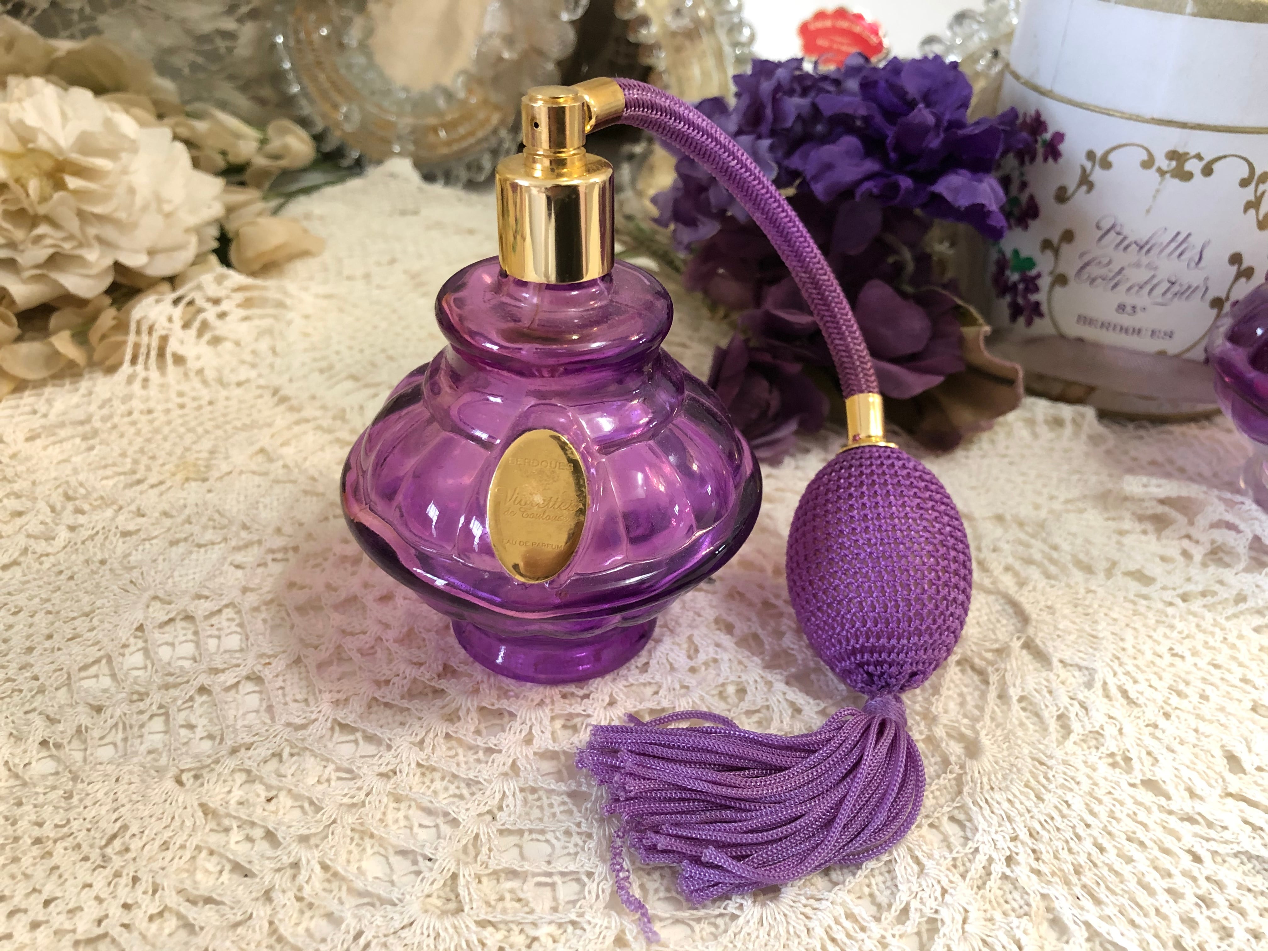 フランス アンティーク Violettes de Toulouse スミレ香水瓶スプレー 