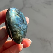 ラブラドライトハートシェイプ*天然石インテリア*6ハート型*置き物