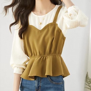 【送料無料】 ブラウス トップス ゆったり 長袖 Uネック Aライン フレア プルオーバー 薄手生地 無地 かわいい 大人可愛い 大人女子 こなれ感 シンプル カジュアル 大人 上品 おしゃれ お洒落 ラフ コンサバ エレガント フェミニン ガーリー シック デート お出かけ お茶会 女子会 休日 授業参観 夏 30代 40代 女性用 レディース ママ 着回し プチプライス デイリーユース 普段使い ファッション コーデ スタイル 楽ちん 定番アイテム 着痩せ 垢抜け カーキ くすみカラー 大人カラー