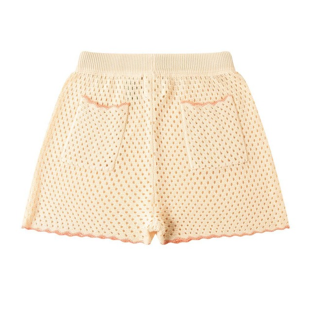 残り1点(4-5y)Knit Planet / Crochet Seaside Shorts/ CREAM＆ORANGE