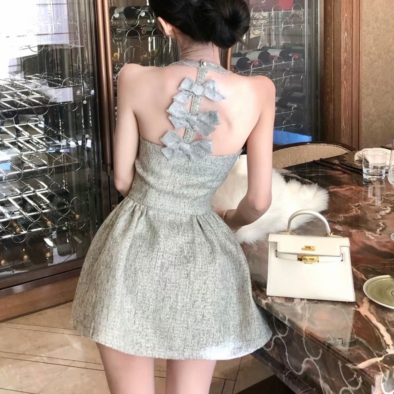 Halter Neck Mini Dress