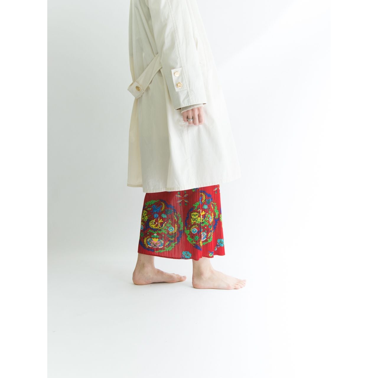 PLEATS PLEASEロングスカート　スリットあり PLEATS PLEASE ISSEY MIYAKE】90's slit long skirt（プリーツプリーズ