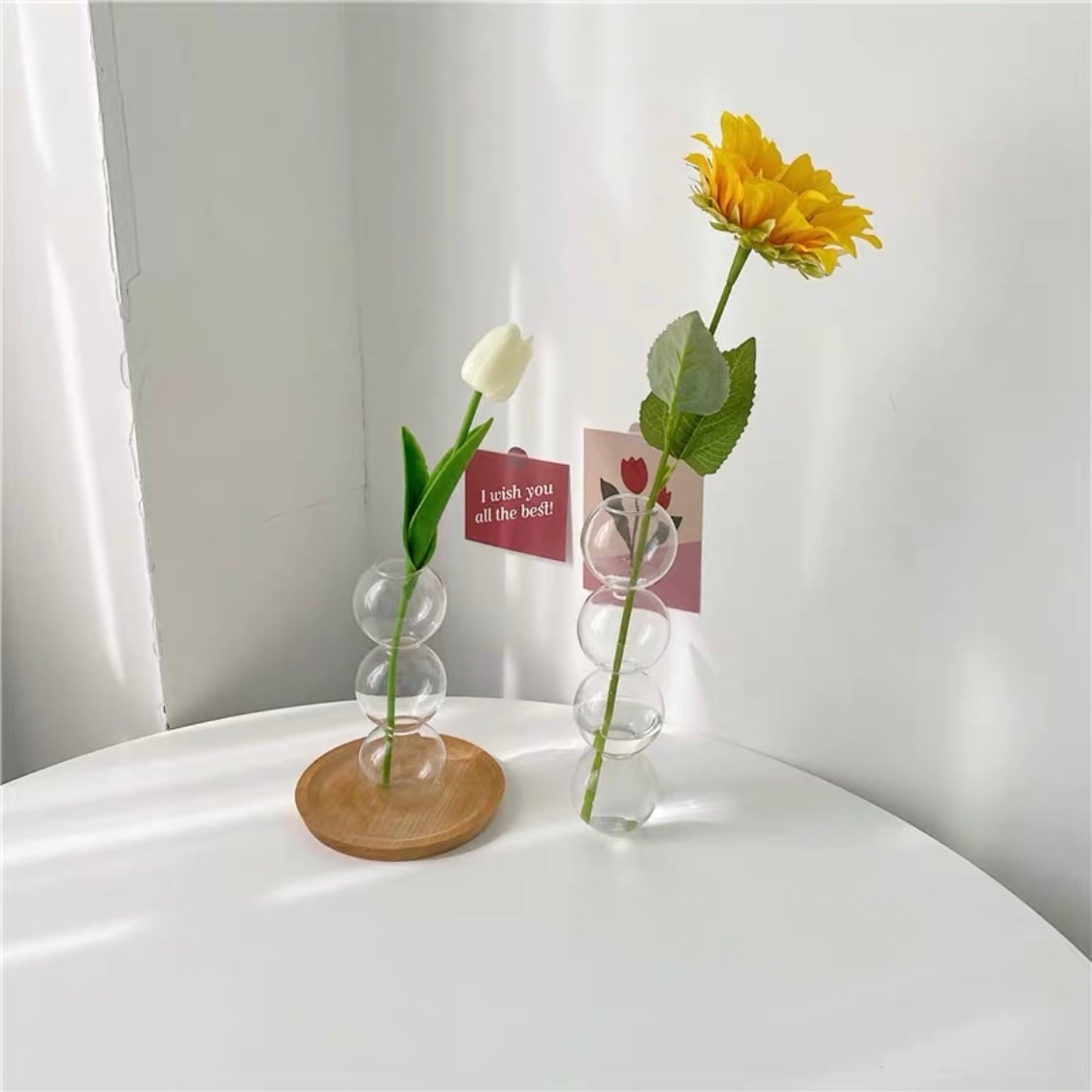 新製品情報も満載 バブル フラワーベース 花瓶 花器 韓国インテリア 3連 アジアン雑貨