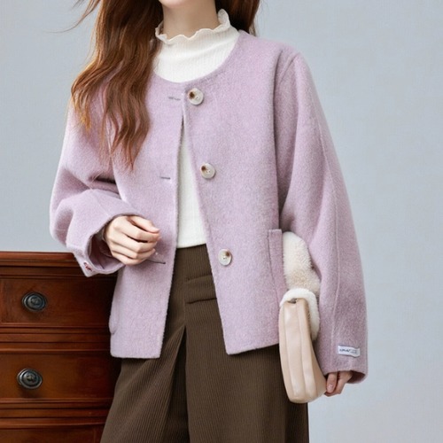 ウールライクショートコート ・74621