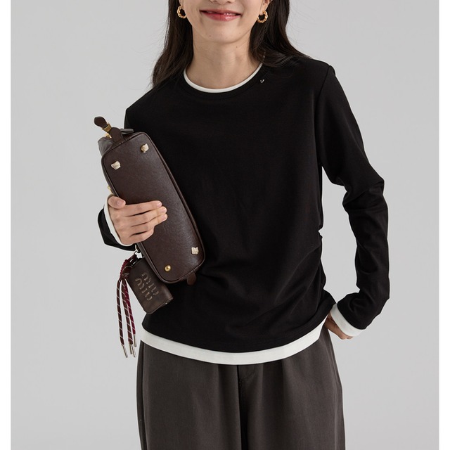 layered slim long sleeve tshirt