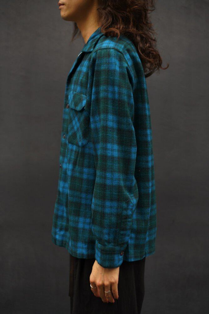 Pendleton [PENDLETON] Vintage Ombre Check Loop Color Wool Shirt
