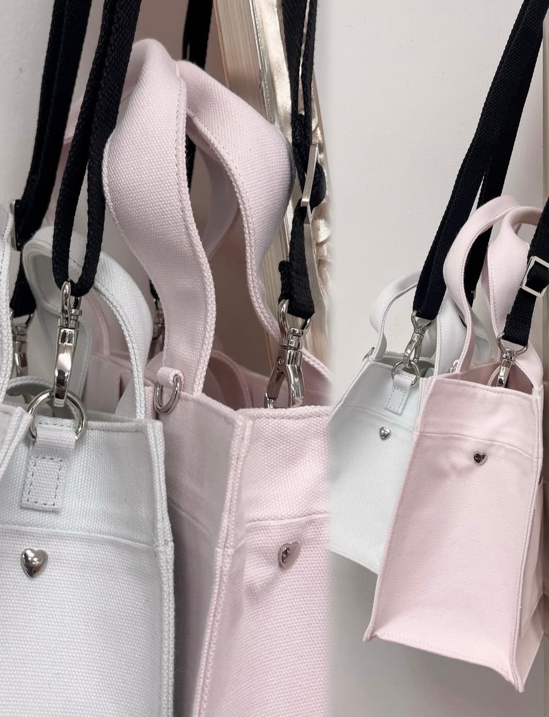 【New color】ribbon canvas tote bag〈MEDIUM〉