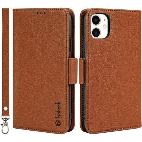 iphone 11 ケース 手帳型 アイフォン11ケース 財布型 サイドマグネット式 カード収納 スタンド機能 高級PUレザー 耐衝撃 アイフォン11ケース 手帳 カバー 全面保護 耐摩擦 人気 おしゃれ Hohosb 6.1 inch iPhone11 用ブラウン 477