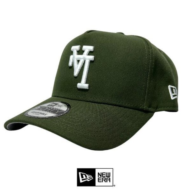 NEW ERA USA 「"LA" Up Side Down 5 Panel BB Cap Olive×White」