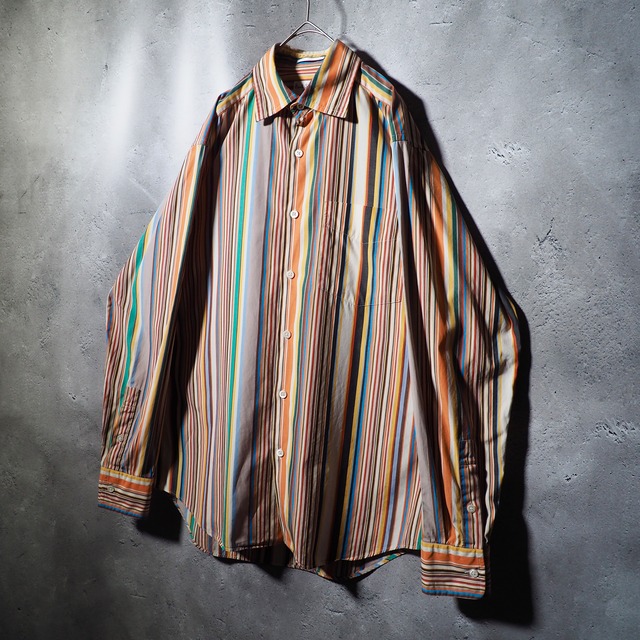 ” Paul Smith London ” Richly mulch color stripe shirt