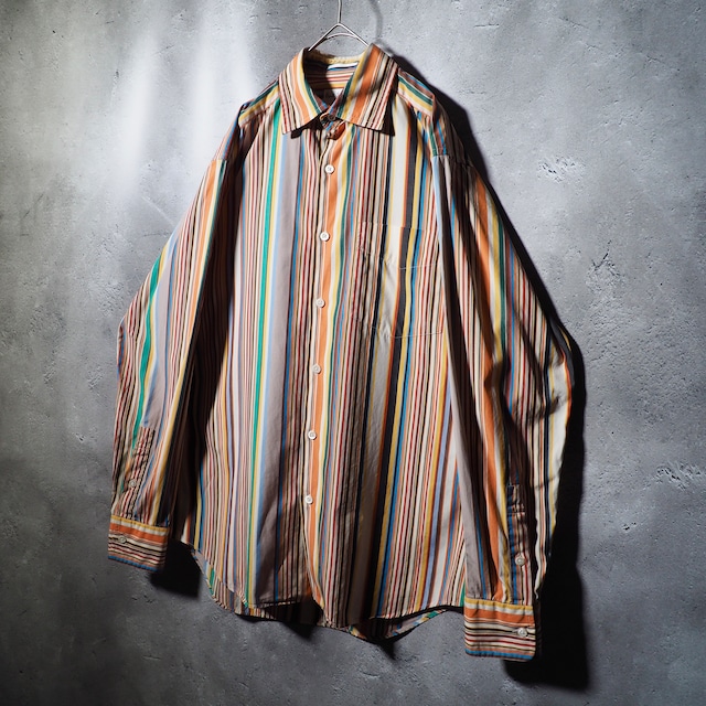 ” Paul Smith London ” Richly mulch color stripe shirt