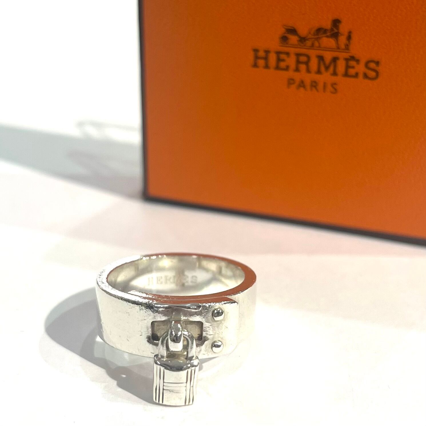 オールドエルメス　ヴィンテージ　シルバー925 ケリーリング　(15号) HERMÈS】HERMES の美学。ケリーリング／シルバー925／ヴィンテージ