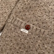 美品 PAPAS パパス ダウンライナー付き ジップアップ ウールニット ジャケット サイズ 50 L /ワッペン付き/メンズ