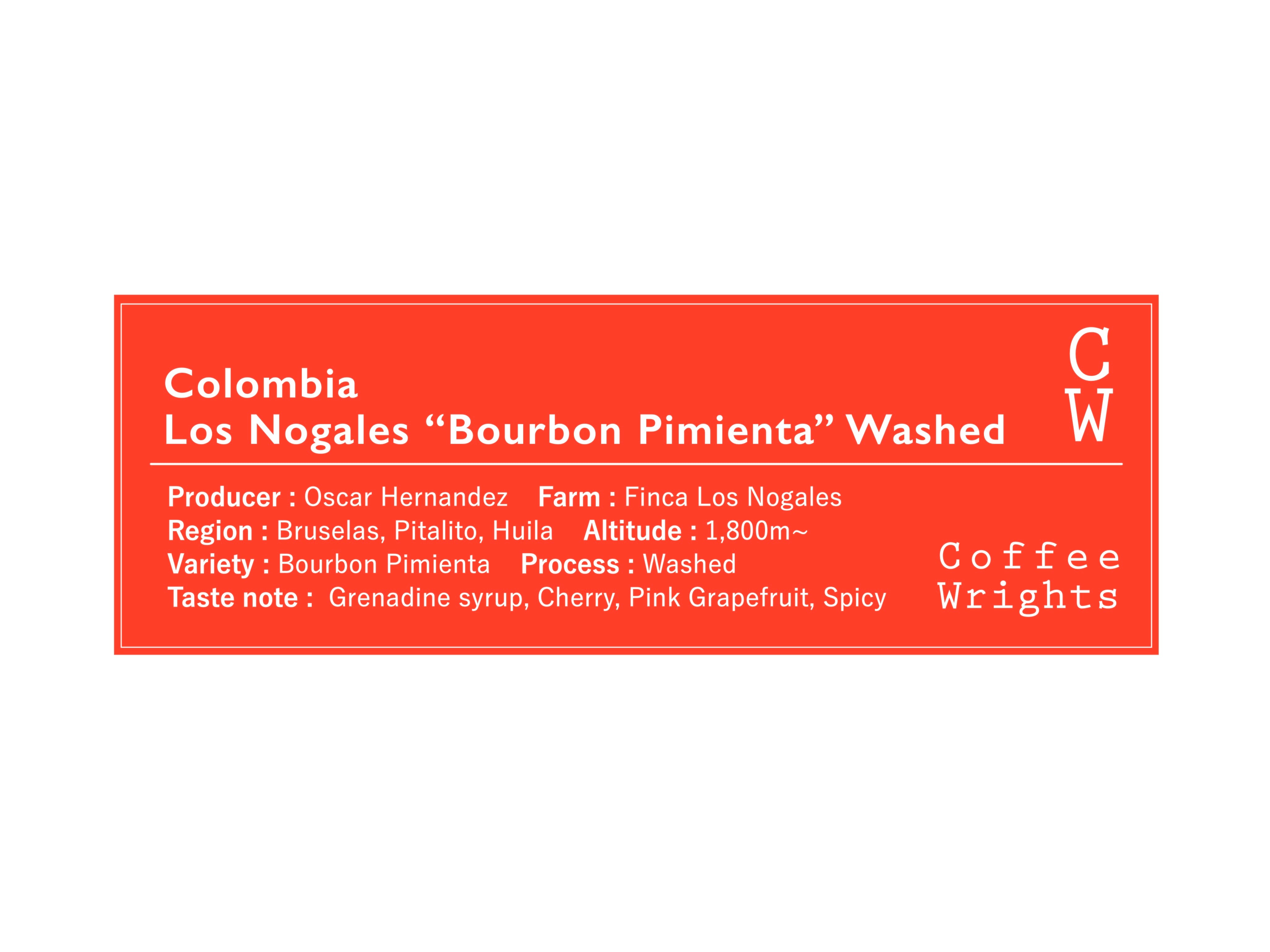 【50g】コロンビア / Los Nogales ”Bourbon Pimienta” Washed