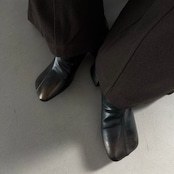 【受注予約:11月下旬入荷予定】Bronze fade square toe boots/black