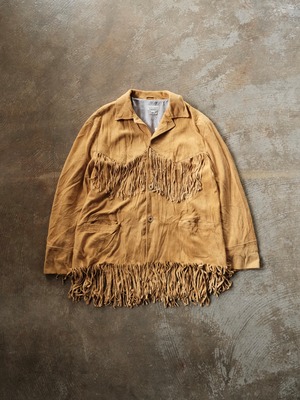 Used Leather Fringe Jacket