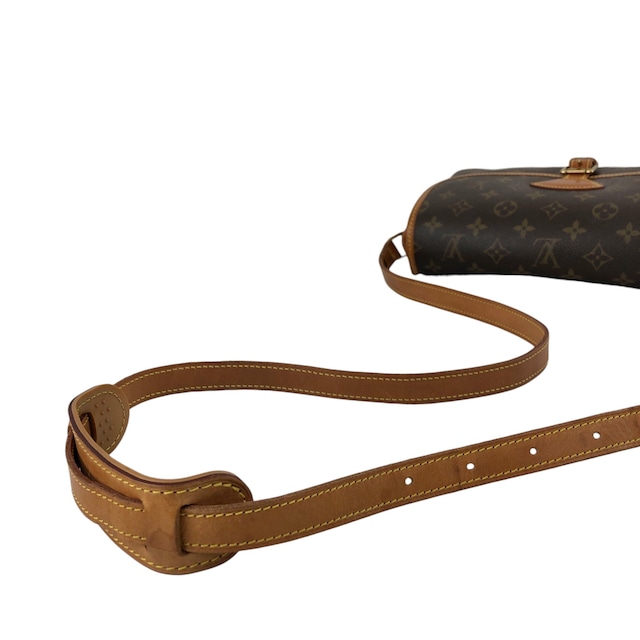 LOUIS VUITTON ルイヴィトン ソローニュ モノグラム ショルダーバッグ ブラウン フロントバックル レザー vintage ヴィンテージ オールド ijy8tn