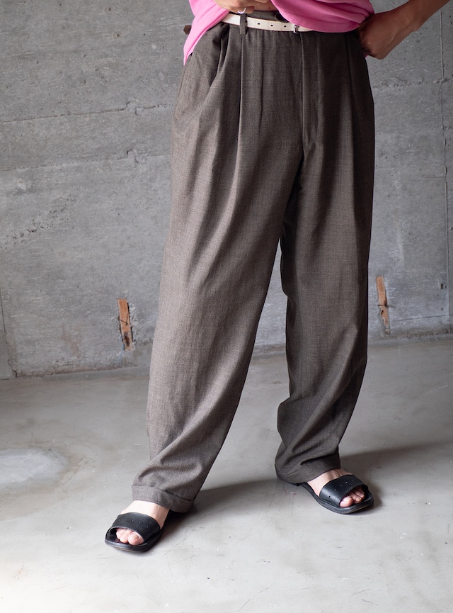 unknown 1980s Hopsack 2 tuck trousers