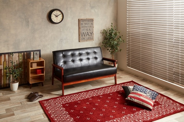 NEW RETRO オリジナル 2人掛けソファ PUレザー