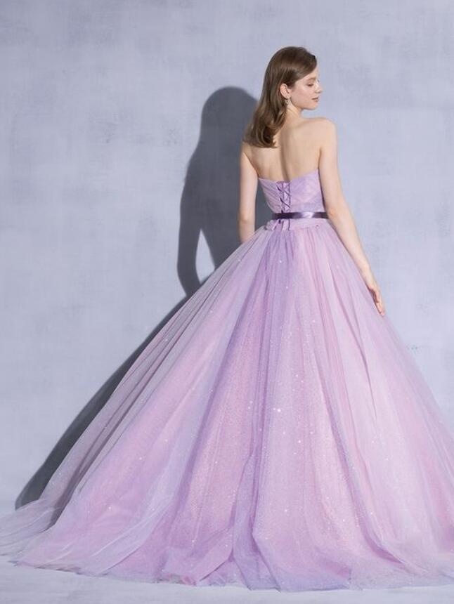 素敵なカラードレス サッシュベルト オリジナル 花嫁/ 舞台ドレス