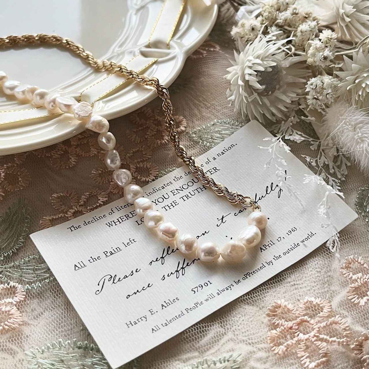 【1個】24時間限予約販売♪約75×60㎝フラワーレース布