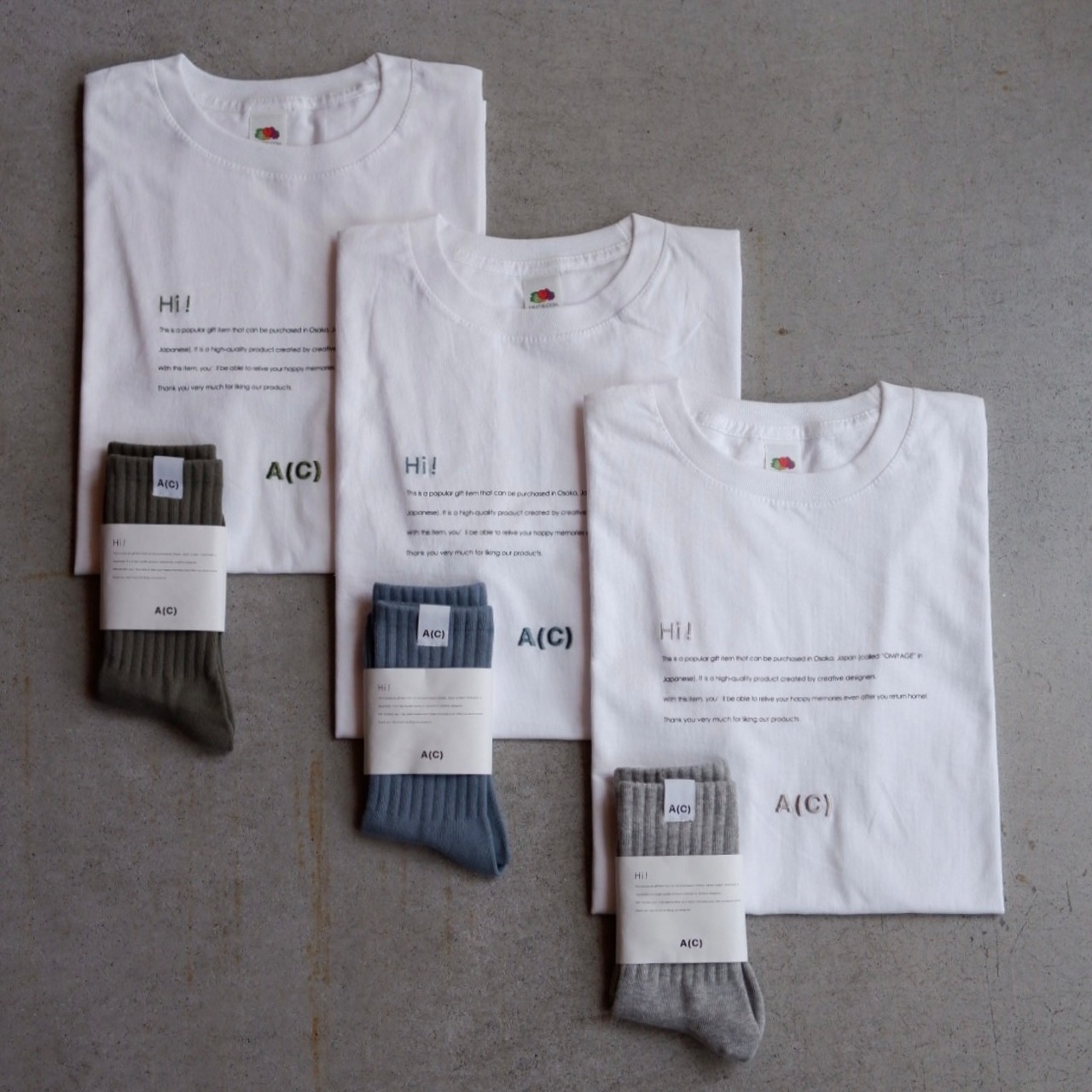 A(C)【“OMIYAGE” S/S T-shirt】