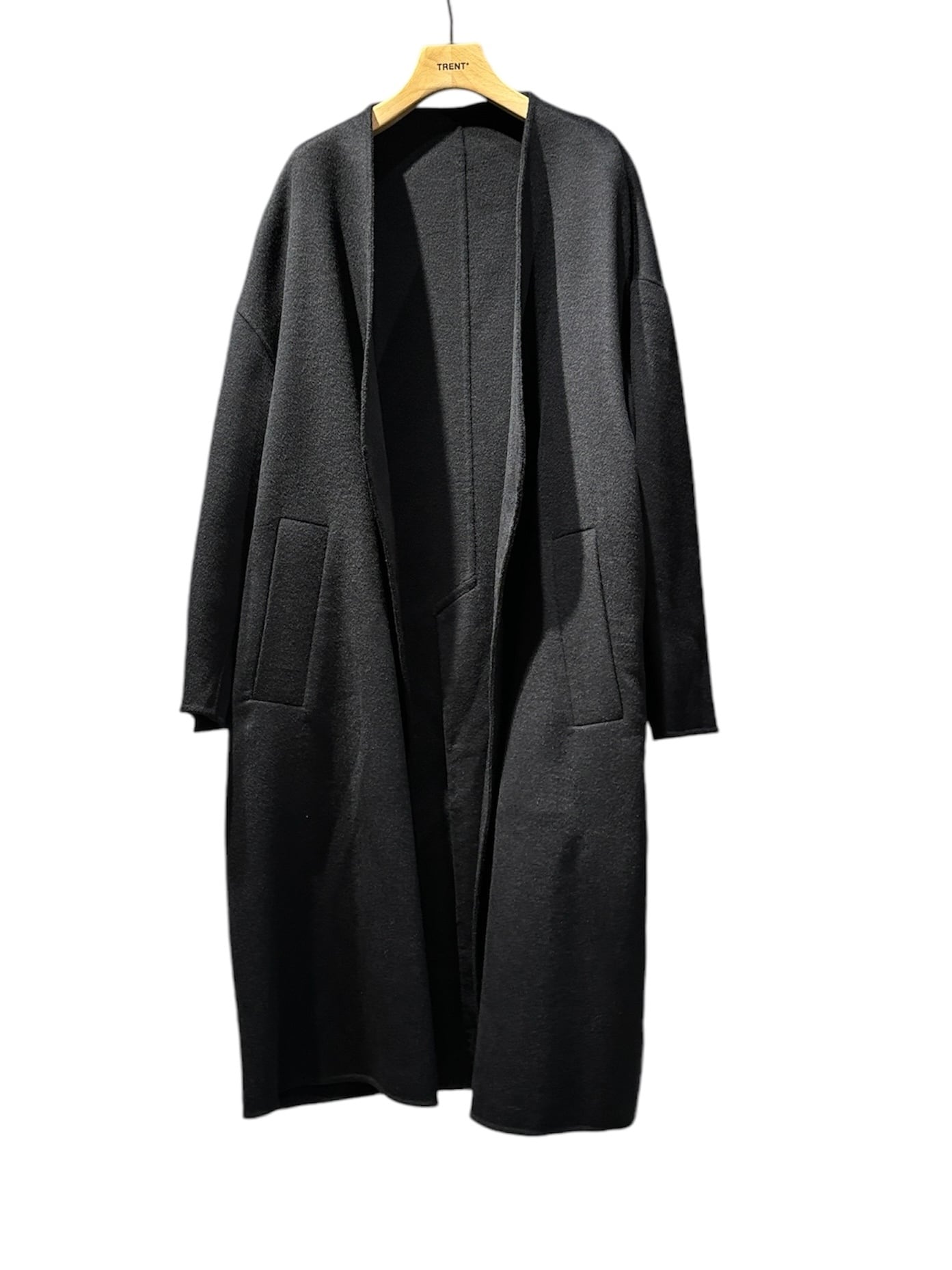 24AW】ENFOLD エンフォルド / NO-COLLAR WIDE COAT / ノーカラーコート 